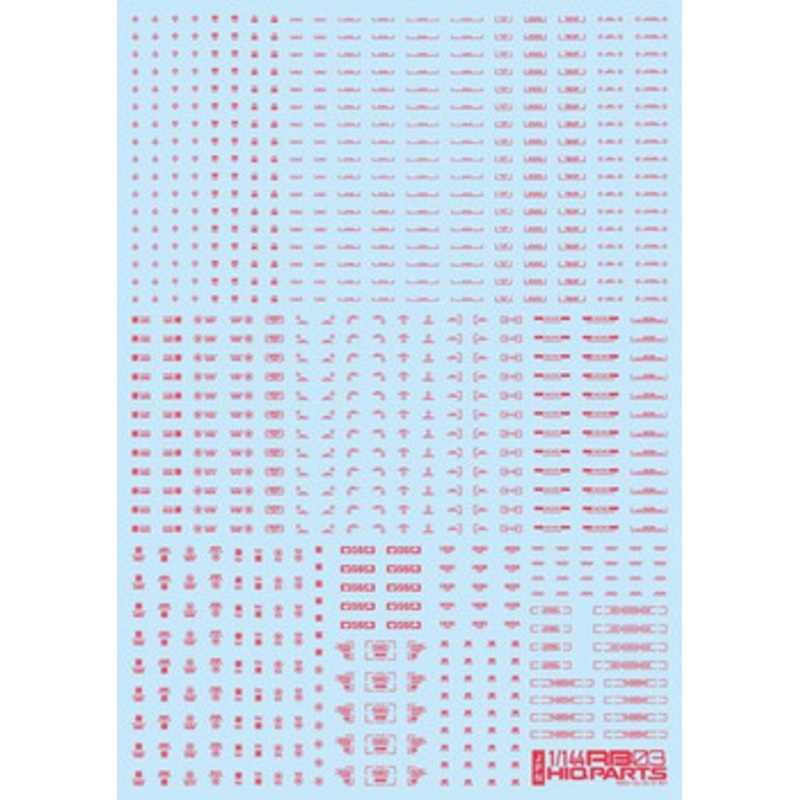 HiQparts 1/144 RB03 Caution Mark Decal One Color Red