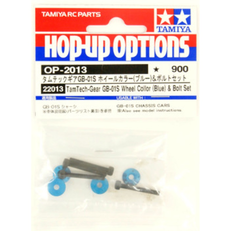 Tamiya 22013 (OP2013) GB-01S Wheel Collar (Blue) & Bolt Set TamTech-Gear