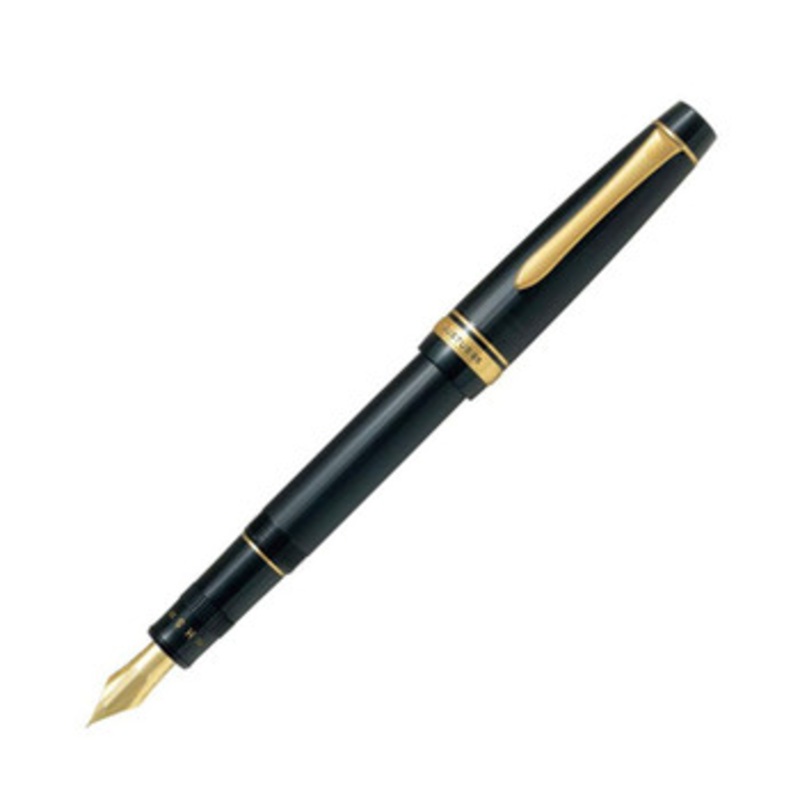 Pilot FJ-3MR-SB-M Justus 95 Stripe Black Fountain Pen (NIB:M Medium)