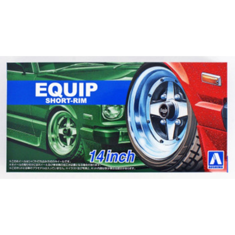 Aoshima Tuned Parts 1/24 E’quipe Short Rim 14inch Tire & Wheel Set