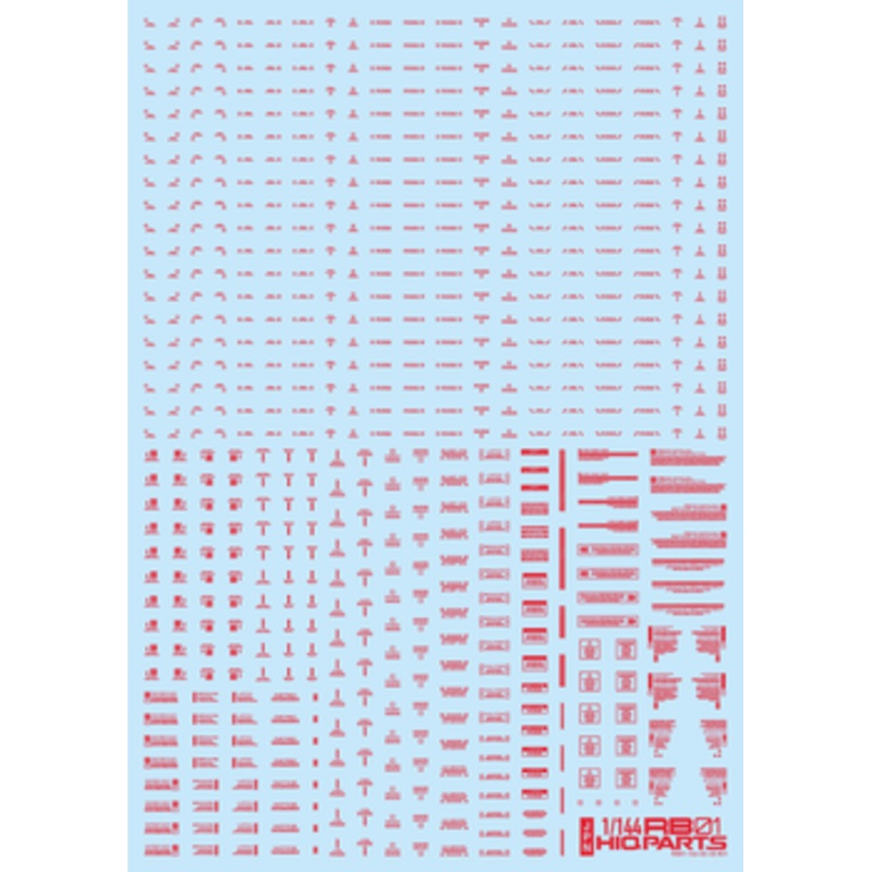 HiQparts 1/144 RB01 Caution Decal One Color Red