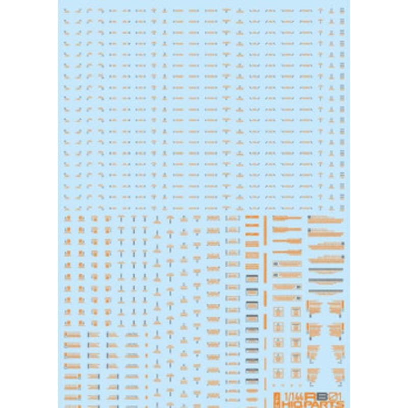 HiQparts 1/144 RB01 Caution Mark Decal Orange x Gray