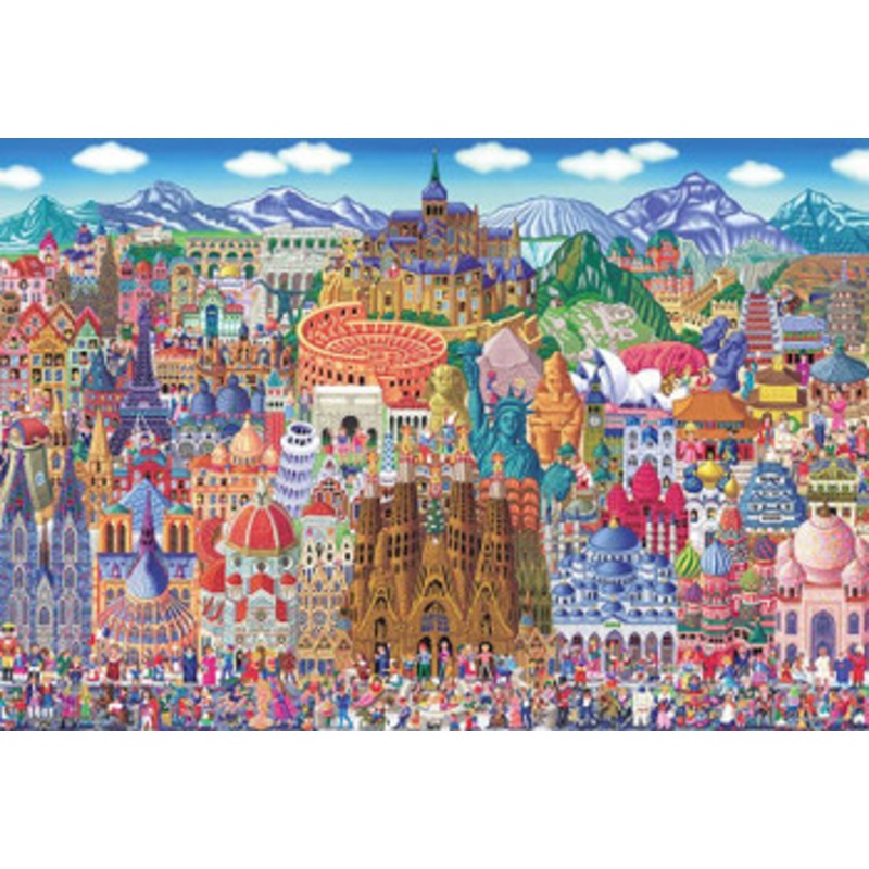 Beverly M81-631 Jigsaw Puzzle World Famous Sights Gathered Together (1000 S-Pieces)