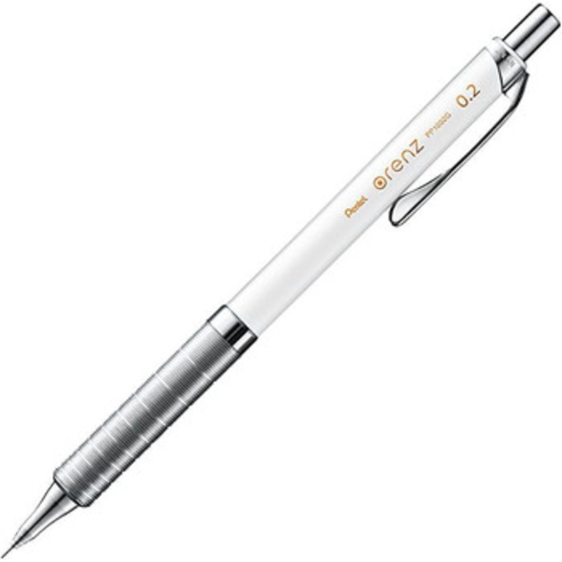 Pentel Orenz Metal Grip Mechanical Pencil 0.2mm (White)