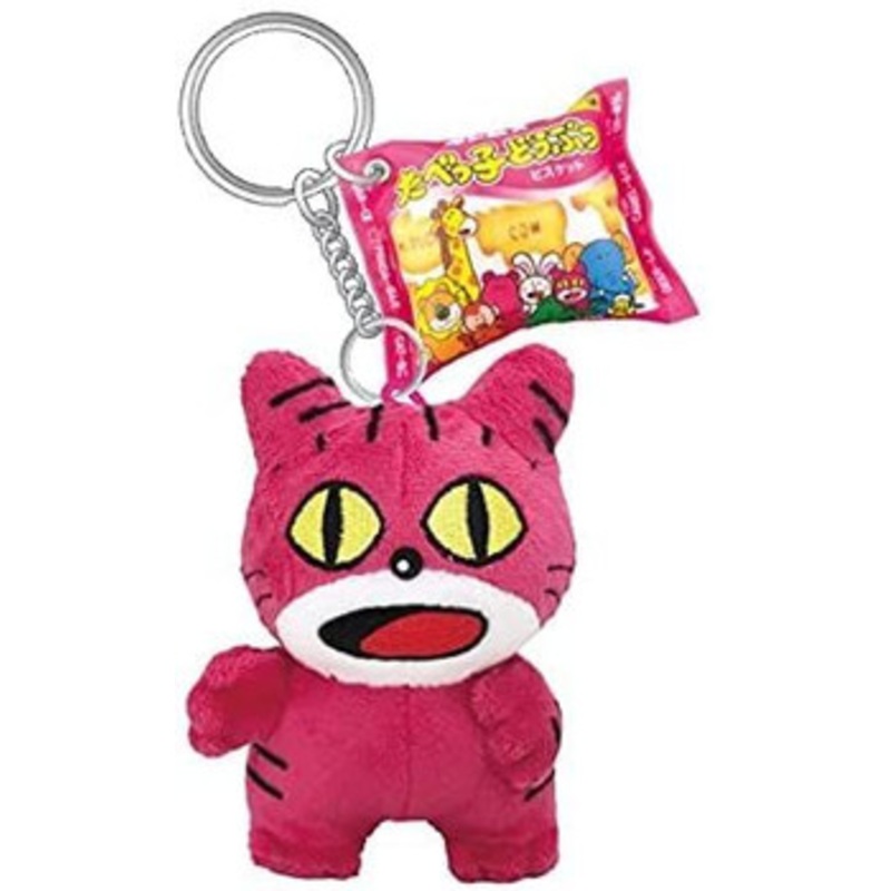 SK JAPAN Tabekko Dobutsu Plush Keychain Cat