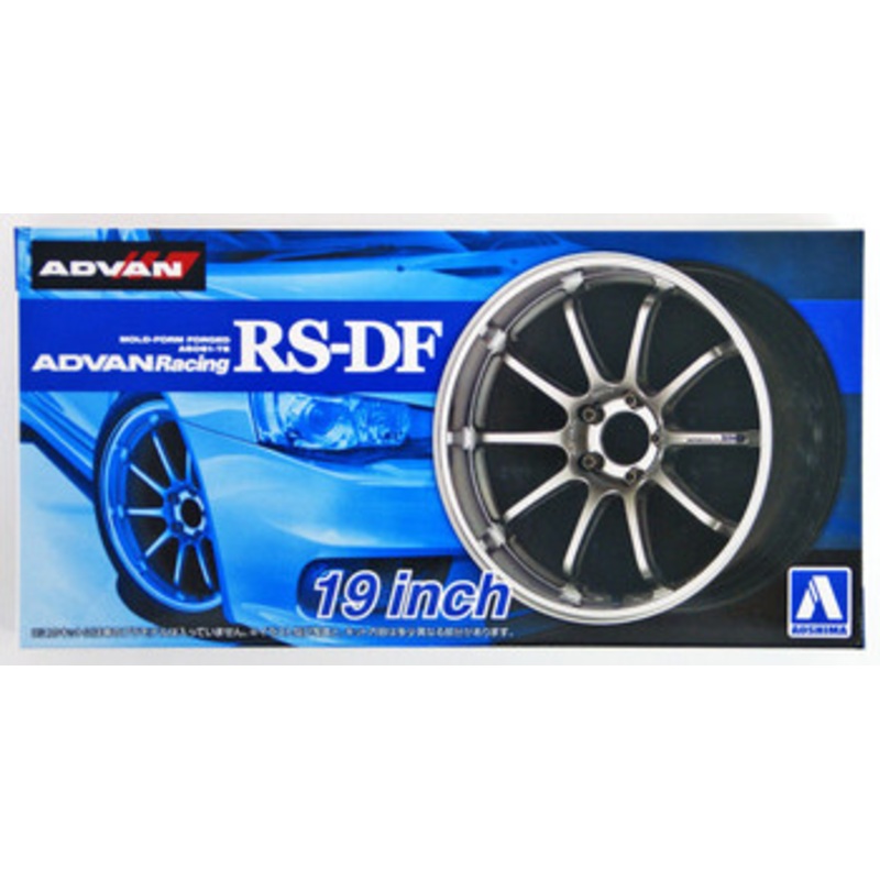 Aoshima Tuned Parts 1/24 Advan Racing RS-DF 19inch Tire & Wheel Set