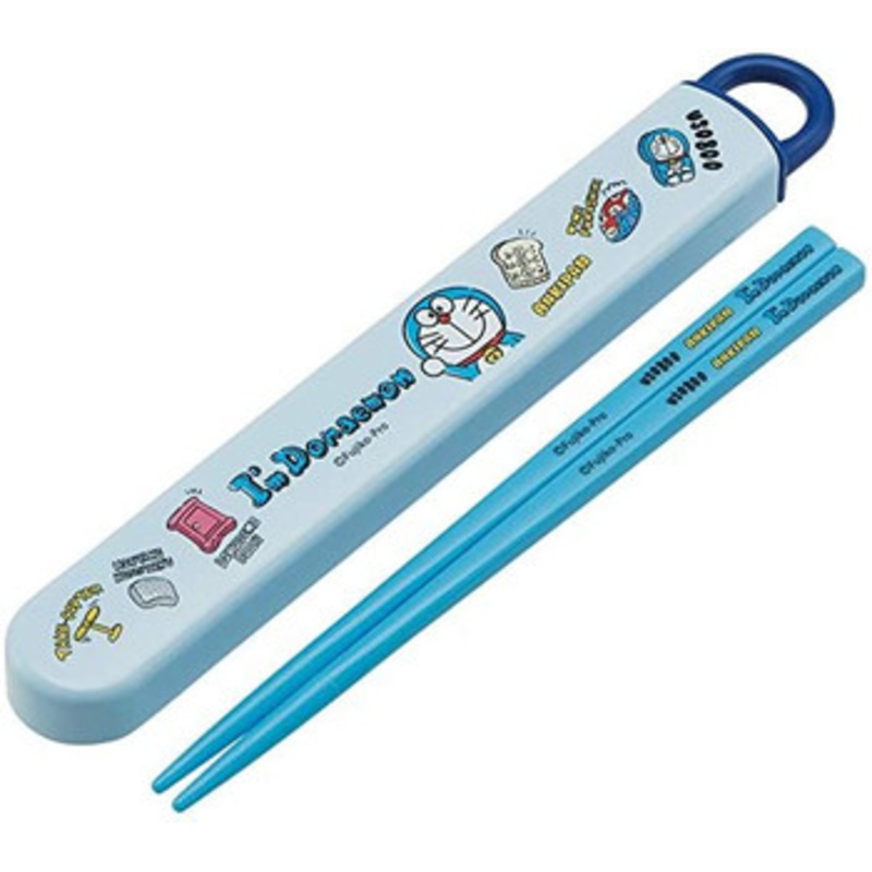 Skater Doraemon Antibacterial Slide Chopsticks Box Set