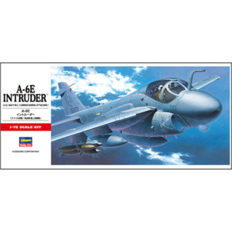 Hasegawa 1/72 A-6E Intruder (U.S. Navy/M.C. Carrier-Borne Attacker) Plastic Model
