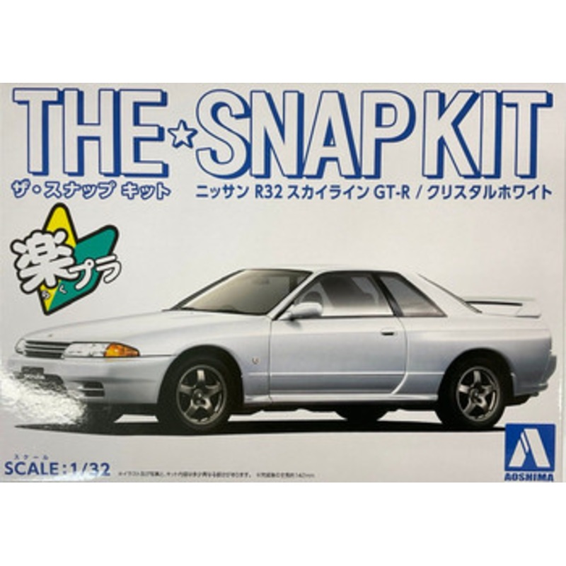 Aoshima The Snap Kit No.14-B 1/32 Nissan R32 Skyline GT-R(Crystal White) Plastic model