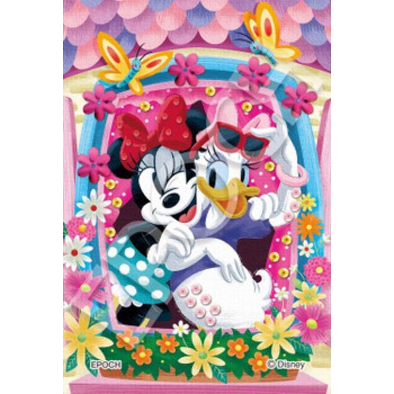 Epoch 70-035 Jigsaw Puzzle Disney Mickey & Friends Window Minnie and Daisy (Decoration Puzzle) (70 S-Pieces)
