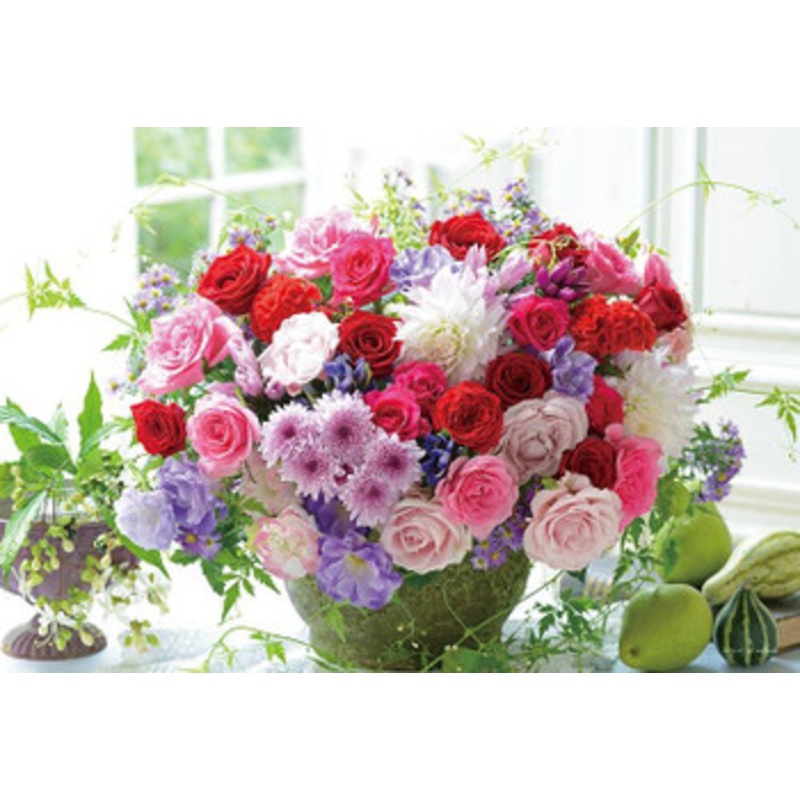 Yanoman 35-28 Jigsaw Puzzle Colorful Flower Bouquet (500 S-Pieces)