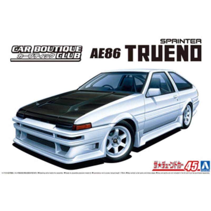 Aoshima The Tuned Car 1/24 Car Boutique Club AE86 Trueno ’85 (Toyota) Plastic Model