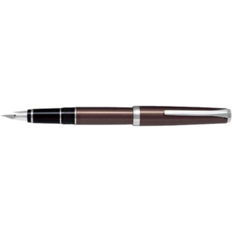 Pilot FE25SR-BNSEF Elabo Rhodium Brown Fountain Pen (NIB:SEF Soft Extra Fine)