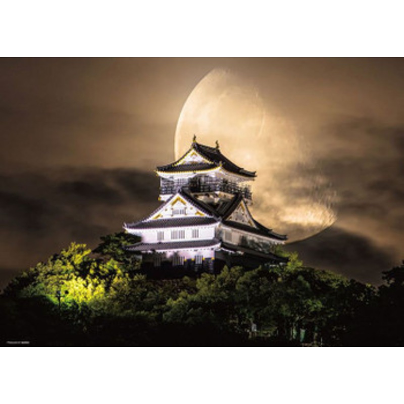 Beverly 66-199 Jigsaw Puzzle Gifu Castle and the Moon (600 Pieces)
