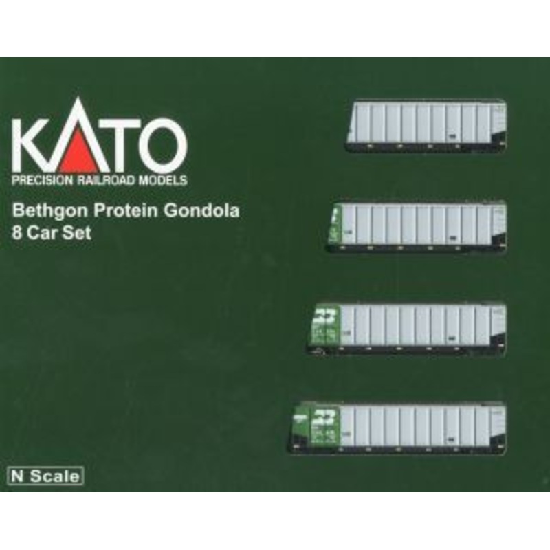 Kato 106-4650 Bethgon Protein Gondola BN #1 8 Car Set (N scale)