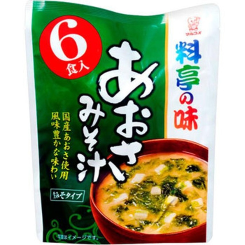 Marukome Ryotei Taste Aosa Misou Soup 6 Pack