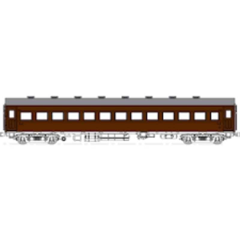 Tramway TW61-01B JNR Passenger Car OHA61 Grape No.2 (HO scale)