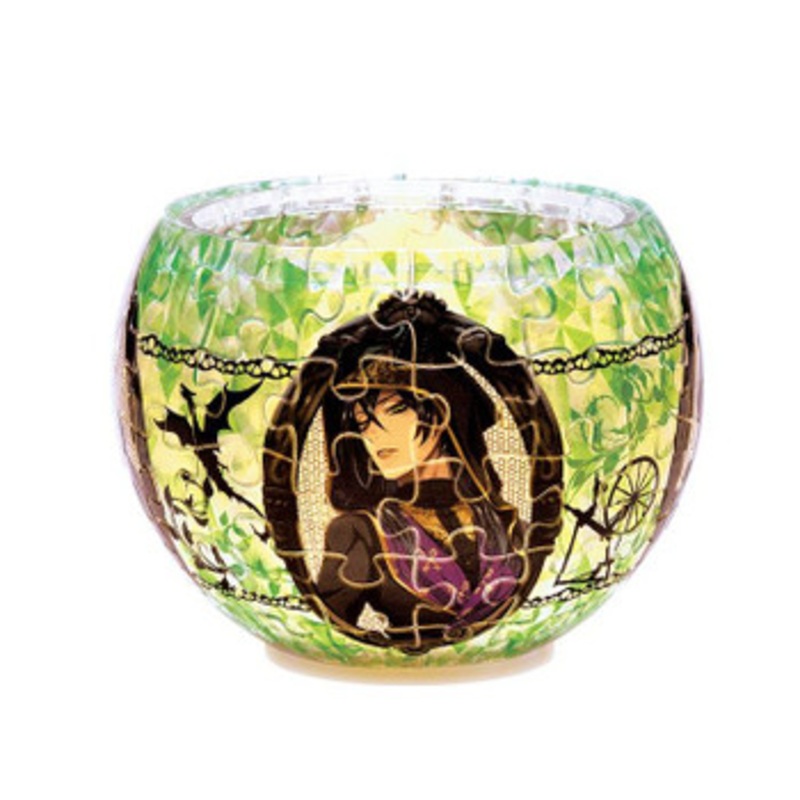Yanoman 2201-53 3D LED Lamp Shade Puzzle Disney Glass Mosaic Twisted-Wonderland Diasomnia (80 Pieces)