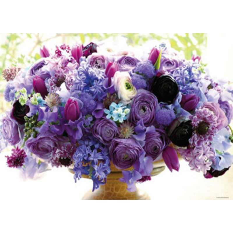 Beverly 66-207 Jigsaw Puzzle Life Filled with Purple Minuet Flowers (600 Pieces)
