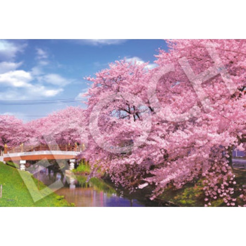 Epoch 26-363s Jigsaw Puzzle Cherry Blossoms at the Shingashi River in Saitama Japan (300 Pieces)