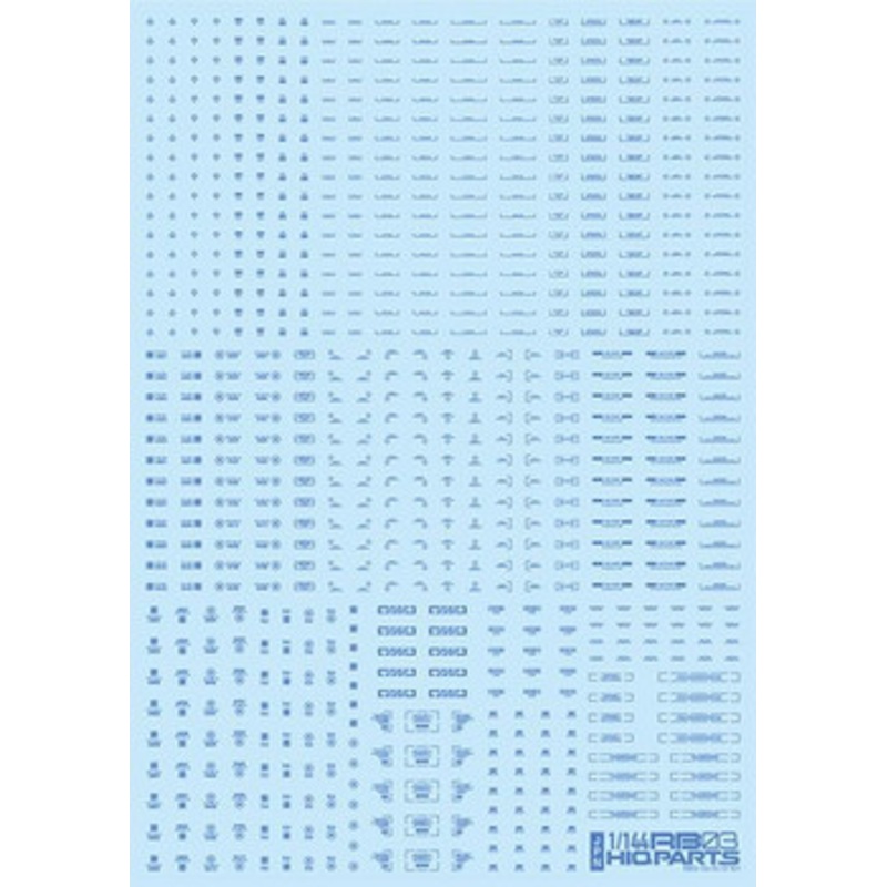 HiQparts 1/144 RB03 Dashboard Decals One Color Blue