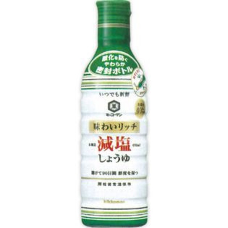 Kikkoman Reduced Salt Soy Sauce Salt 40% Cut 450Ml