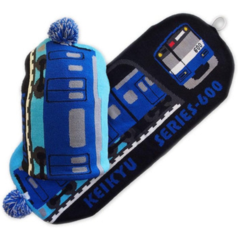 Railway 2 Way Scarf/Beanie for Kids Keikyu Type 600