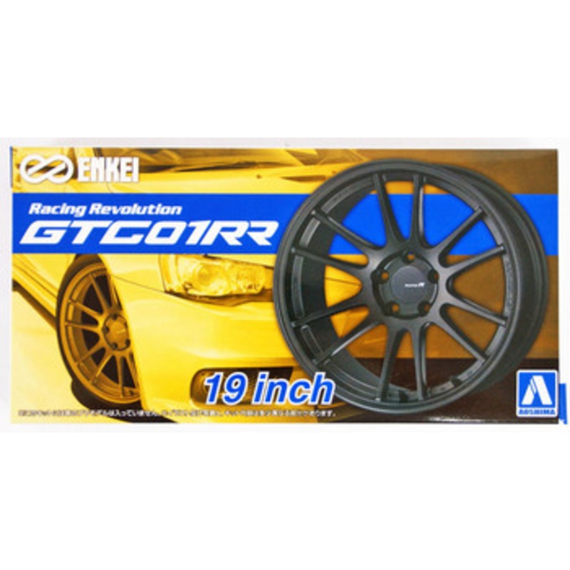 Aoshima Tuned Parts 1/24 Enkei GTC01RR 19inch Tire & Wheel Set