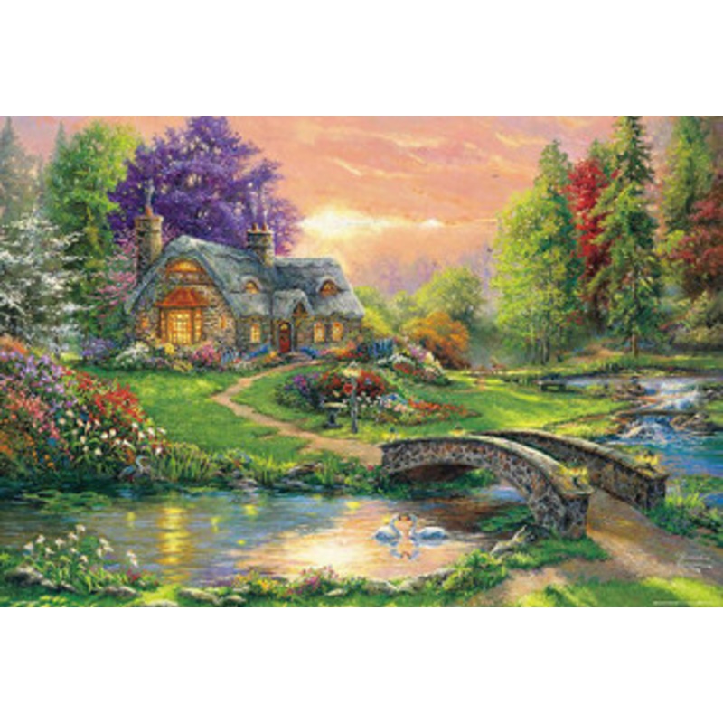 Beverly 31-527 Jigsaw Puzzle Happiness Cottage by Thomas Kinkade (1000 Pieces)