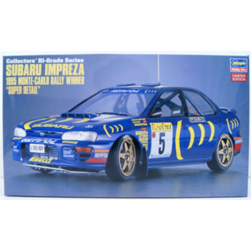 Hasegawa 1/24 Subaru Impreza 1995 Monte Carlo Rally Winner Super Detail Plastic Model