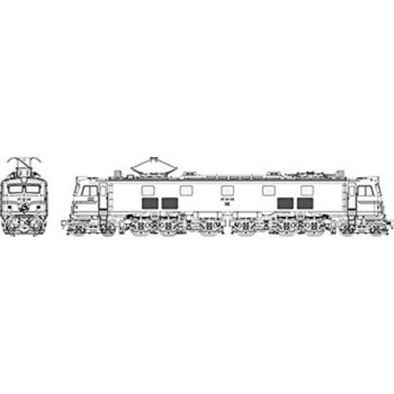 Tramway TW-EF58-07 JNR EF58 129 Yoroi Window/SG/Black H Rubber Front Warning Color (HO scale)