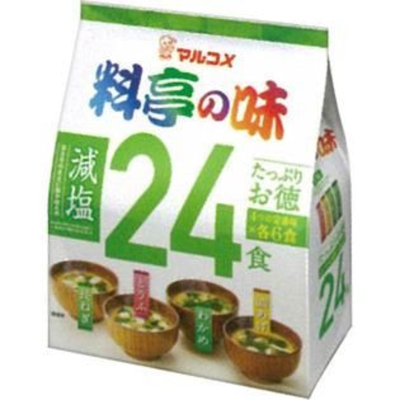 Marukome Ryotei Taste Reduced Salt Miso Soup 24 Pack of 4 Flavors