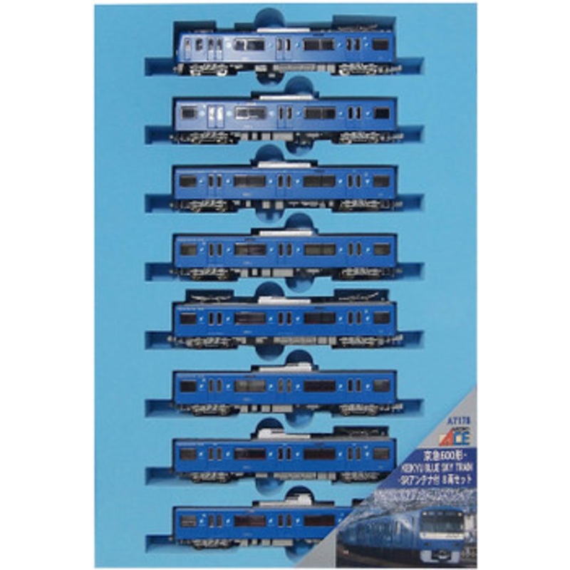 Microace A7178 Keikyu Type 600 KEIKYU BLUE SKY TRAIN w/SR Antenna 8 Cars Set (N Scale)