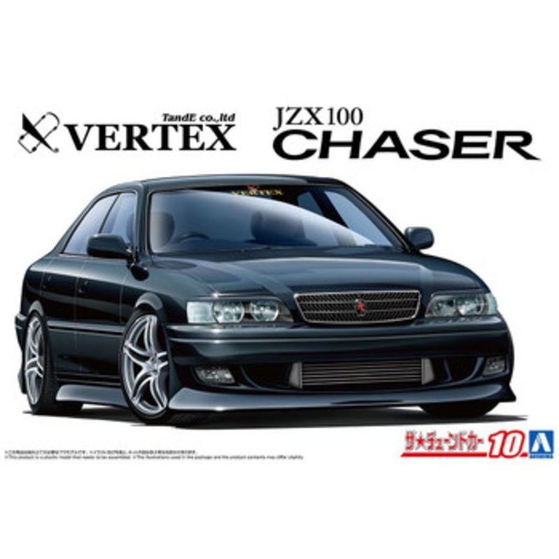 Aoshima The Tuned Car 1/24 Toyota VERTEX JZX100 Chaser Tourer V ’98 Plastic Model