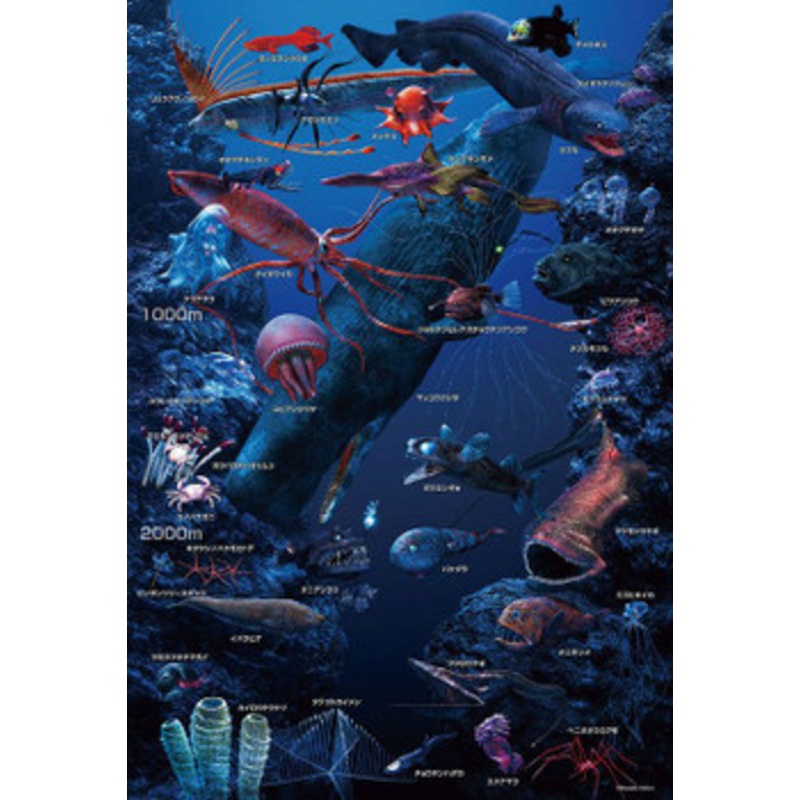 Beverly L74-191 Jigsaw Puzzle Creatures of the Deep Sea in Japanese (150 L-Pieces)