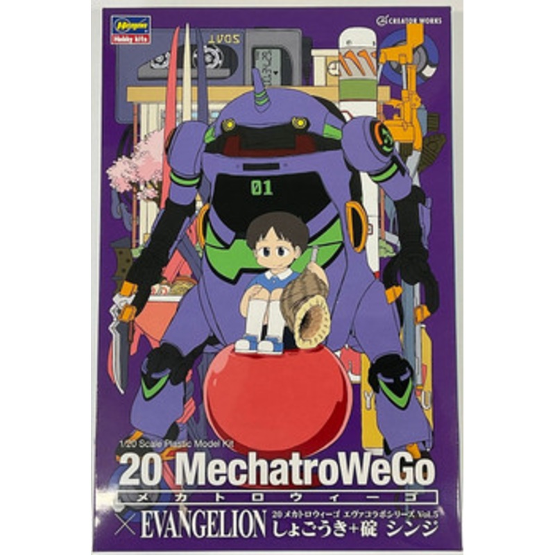 Hasegawa 1/20 20 Mechatro WeGo Evangelion Collaboration Series Vol.5 ‘EVA Unit-01’ w/ Shinji Ikari Plastic Model