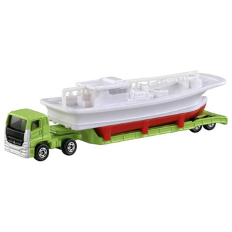 Takara Tomy Tomica Long Type Mitsubishi Fuso Super Great Fishing Boat Transfer Truck