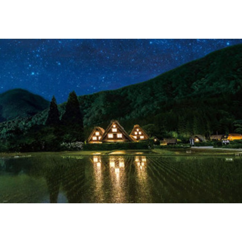 Beverly 51-295 Jigsaw Puzzle Starry Sky in Shirakawago (1000 Pieces)
