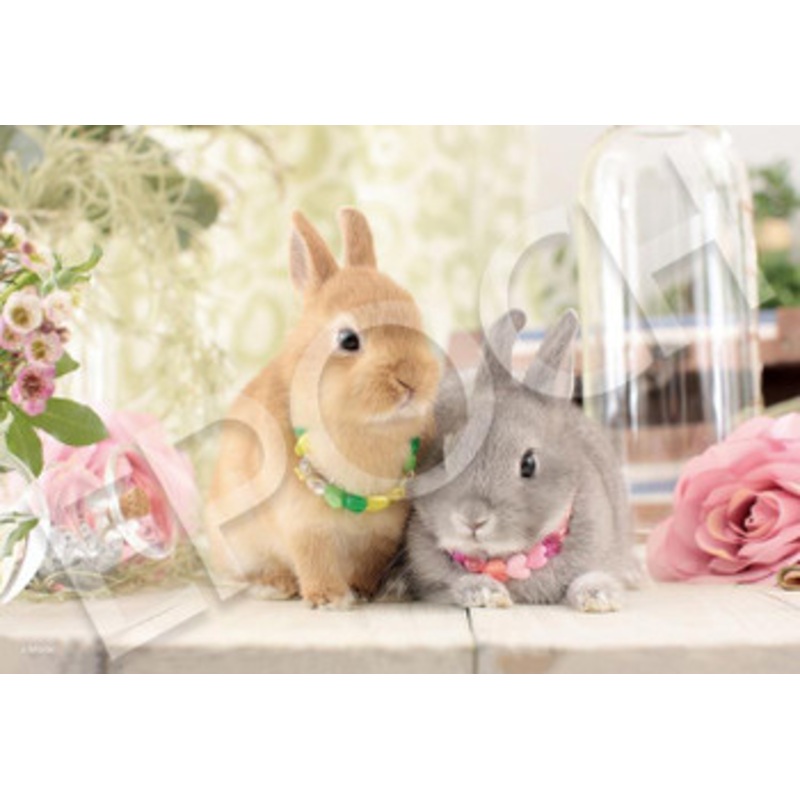 Epoch 26-372s Jigsaw Puzzle Bunny Rabbits in Jewelry Collars (300 Pieces)