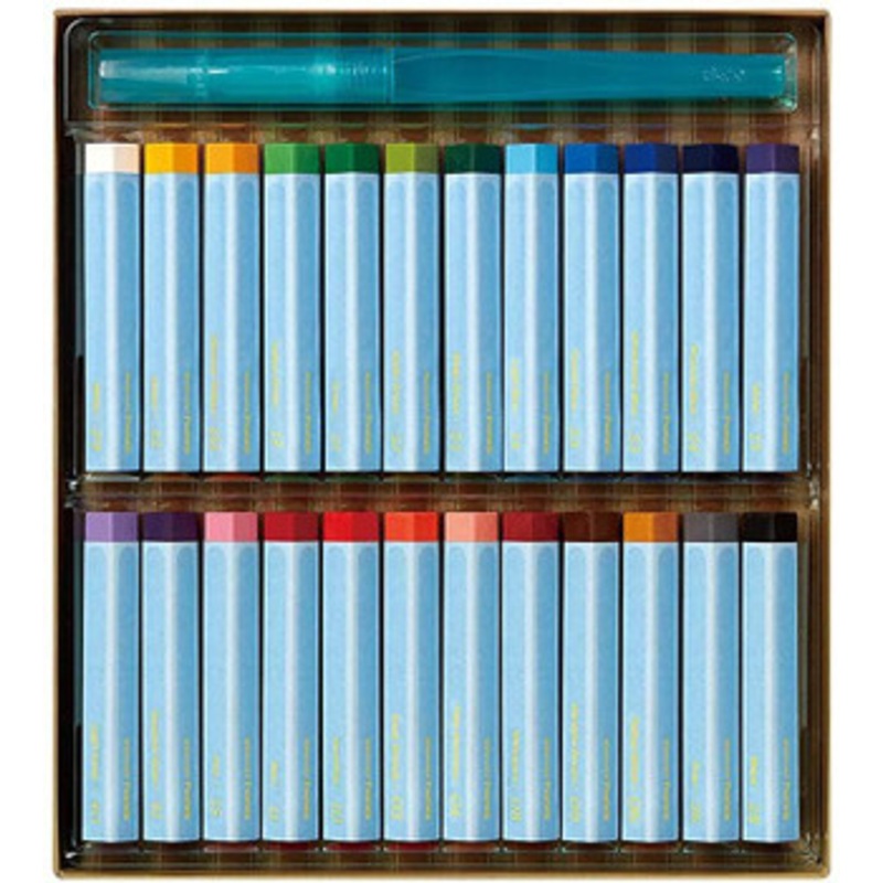 Pentel Vistage Watercolor Pastel 24 Color Set With Water Brush