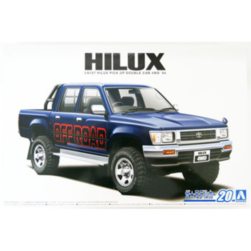 Aoshima The Model Car 1/24 Toyota LN107 Hilux PickUp Double Cab4 WD ’94 Plastic Model