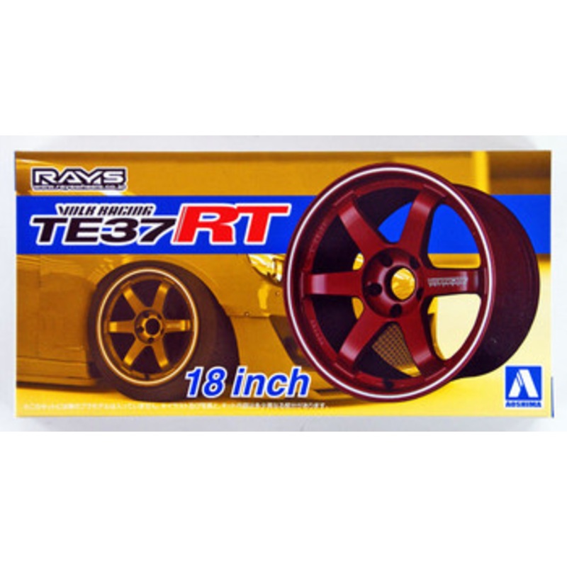 Aoshima Tuned Parts 1/24 Volk Racing TE37RT 18inch Tire & Wheel Set