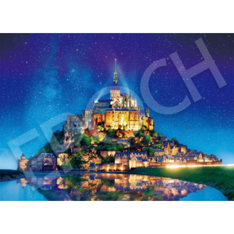 Epoch 21-516 Jigsaw Puzzle Mont Saint Michel in France at Night Under a Starry Sky (3000 S-Pieces)