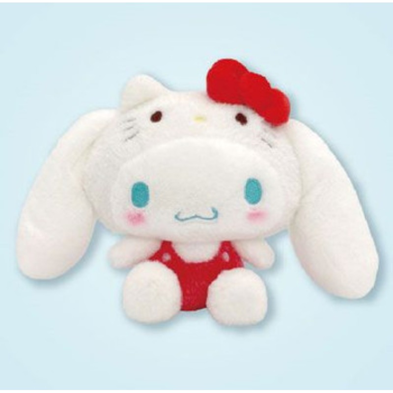 Nakajima Sanrio Cinnamoroll 20th Anniversary Narikiri Plush Doll Hello Kitty (S)