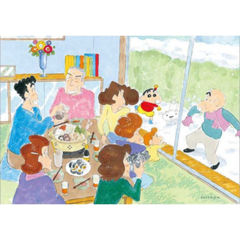 Appleone KY1474RX Jigsaw Puzzle Crayon Shin-chan Winter Gathering (108 Pieces)