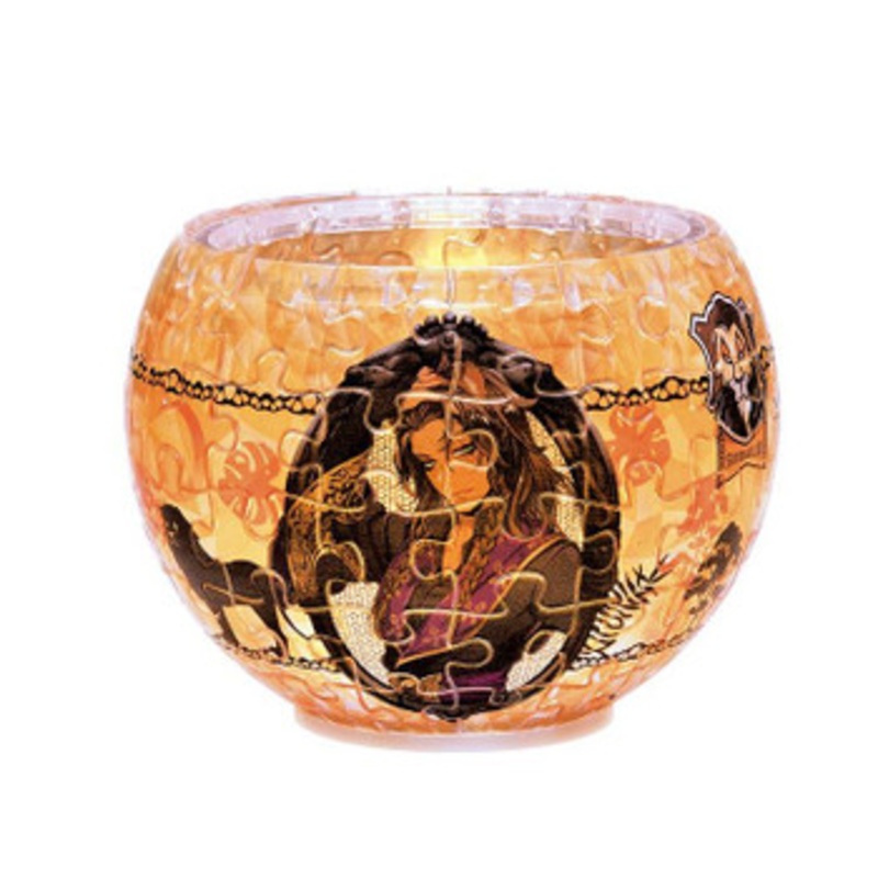 Yanoman 2201-48 3D LED Lamp Shade Puzzle Disney Glass Mosaic Twisted-Wonderland Savanaclaw (80 Pieces)