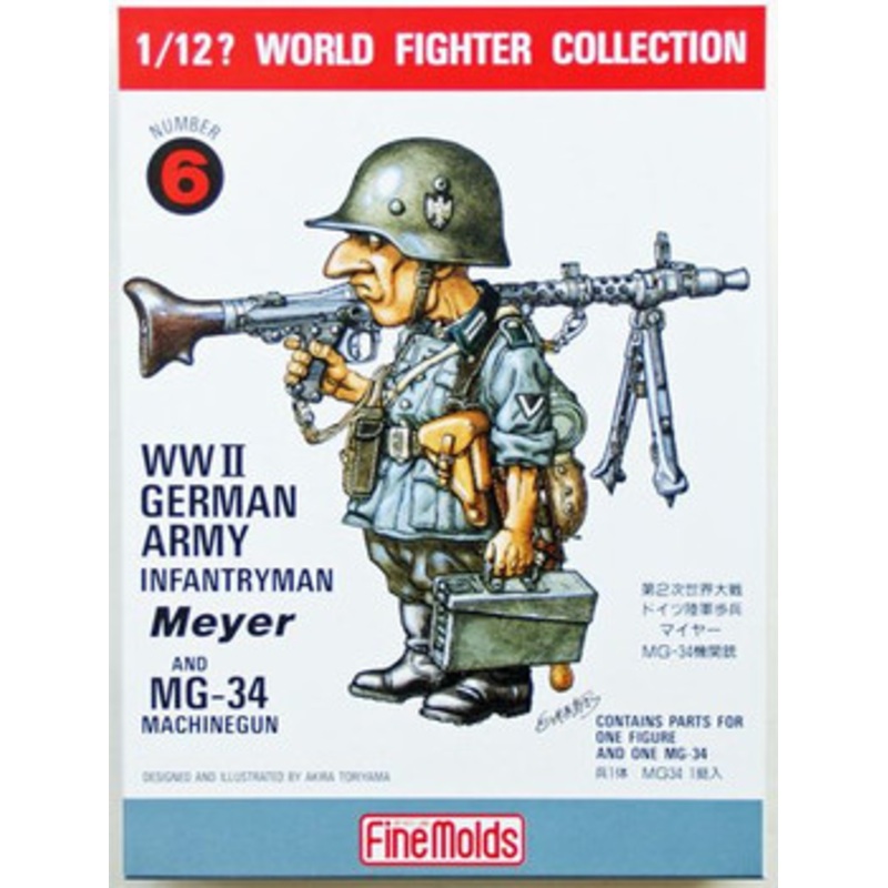 Fine Molds 1/12 WW2 German Army Infantry Soldier Mayer Plastic Model