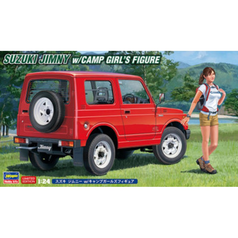 Hasegawa 1/24 Suzuki Jimny w/Camping Girls Figure Plastic Model