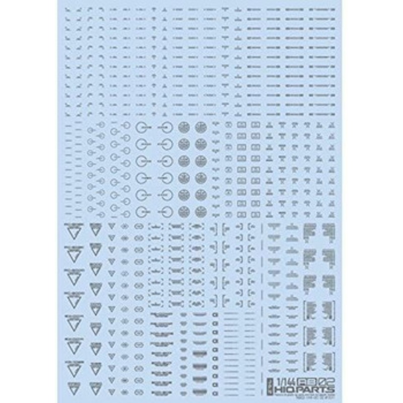 HiQparts 1/144 RB02 Caution Mark Decal Grey