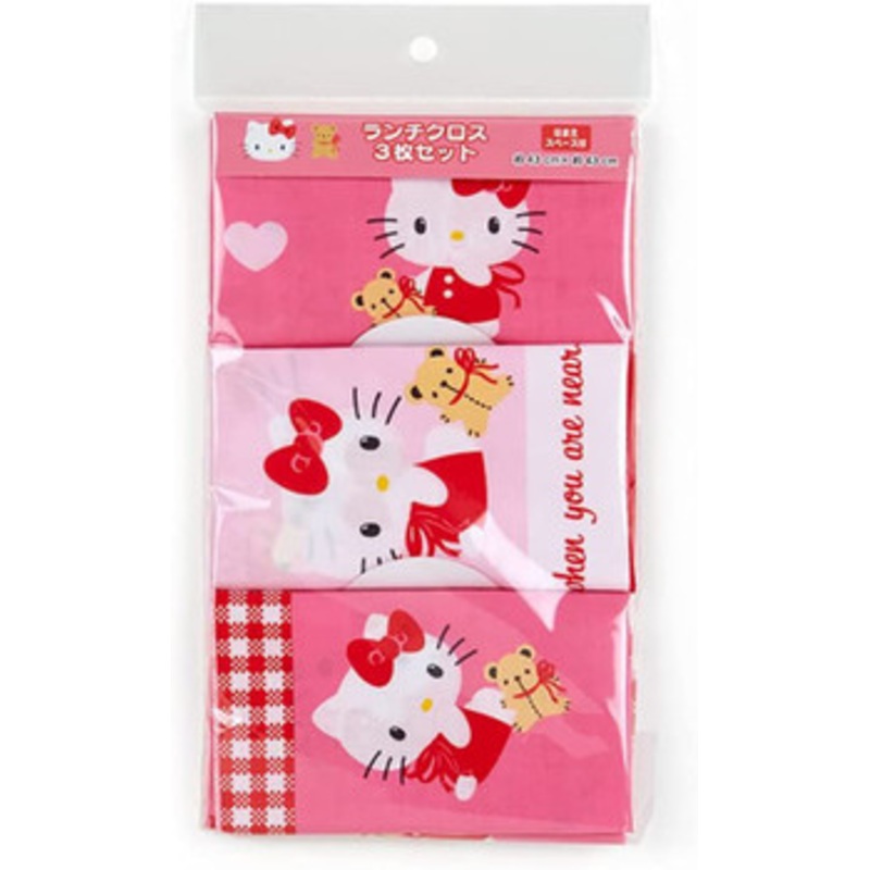 Sanrio Lunch Cloth Set (3 pcs) Hello Kitty Bear